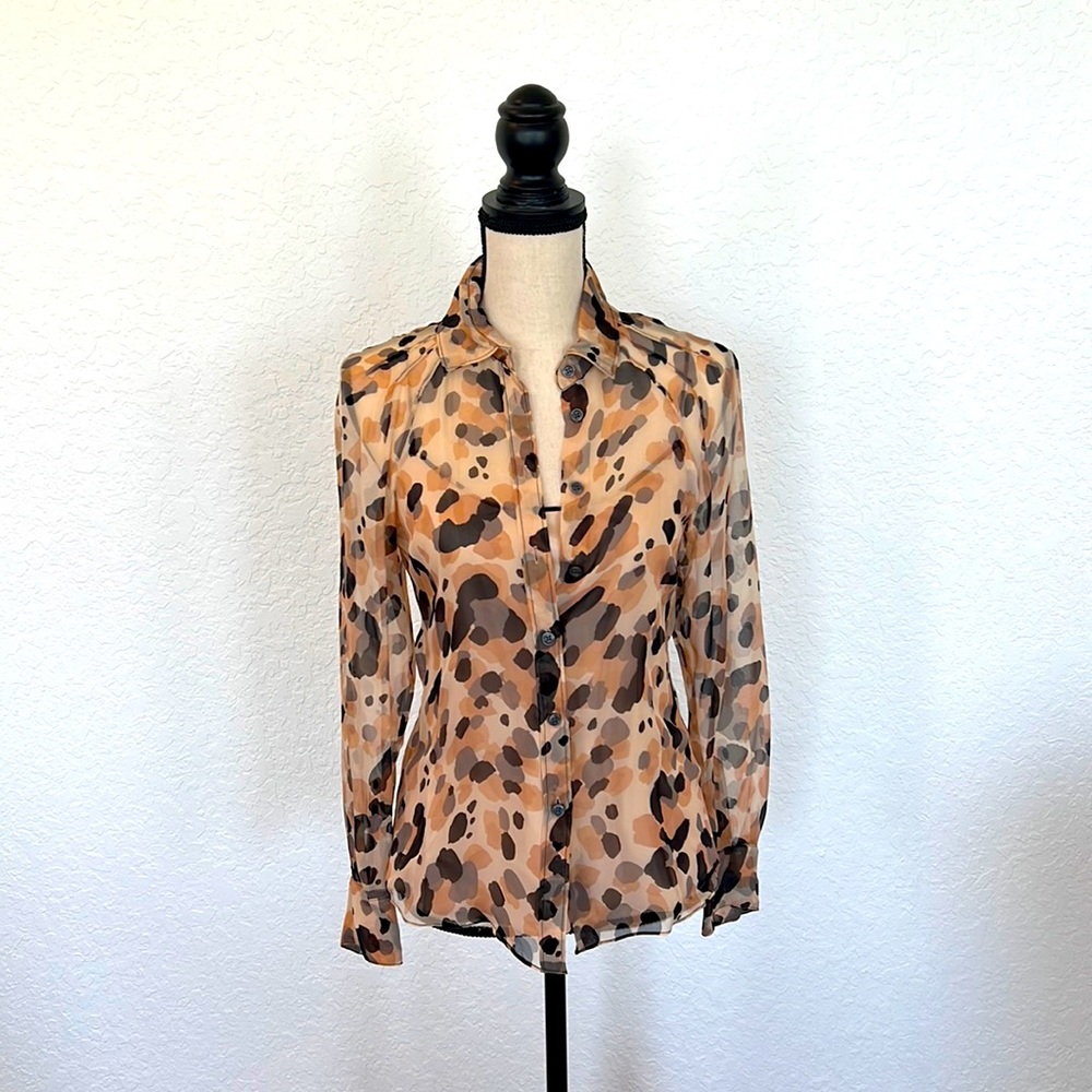 Moschino Sheer Blush Blouse with matching camisole Size 6